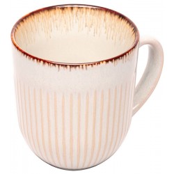 Caneca Avulsa 380ml De Cerâmica Linear Bege